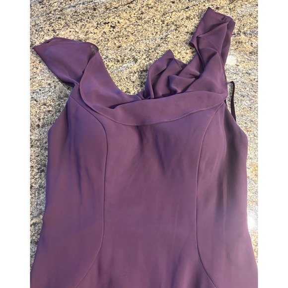 Mori Lee by Madeline Gardner Bridesmaid Dress Eggplant Purple Size 6 Full Length - Picture 3 of 13
